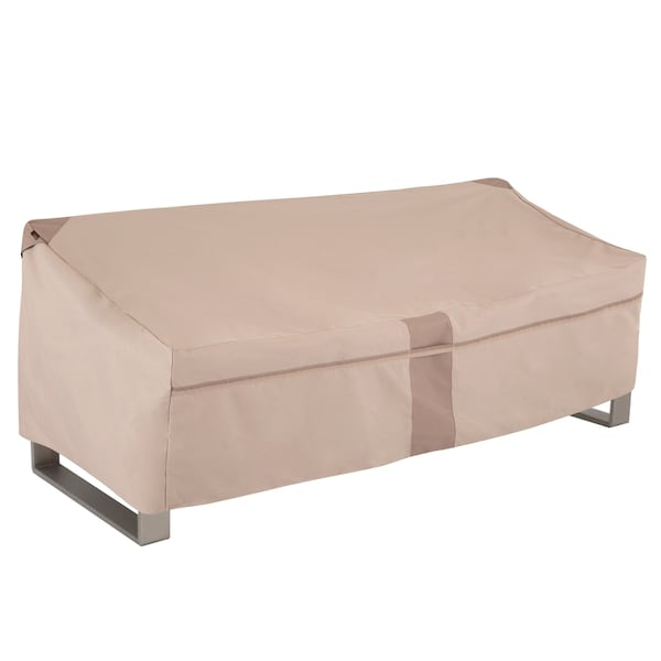 Modern Leisure Monterey Patio Loveseat Cover, 82.5 in. L x 38 in. W x 38.25 in. H, Beige 2907 - main